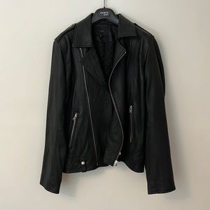 IRO Leather Jacket Joe 16s Medium Black Men’s 100% Lamb Leather